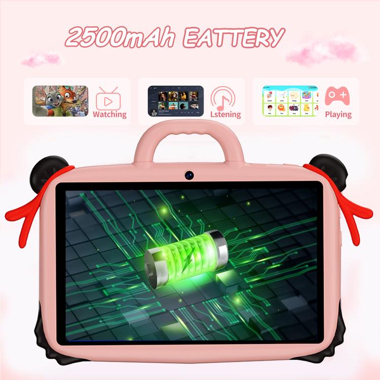 Máy tính bảng trẻ em WiFi 7 inch BDF với vỏ silicone Nezha, 2GB+32GB, Android 8.1 MTK6735 CPU lõi tứ, phích cắm Mỹ, 4GB+64GB