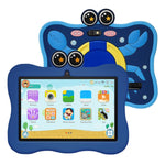 Máy tính bảng trẻ em WiFi 7 inch BDF với vỏ silicone hình cua, 1GB+16GB, Android 8.1 MTK6735 CPU lõi tứ, phích cắm Mỹ, 3GB+32GB