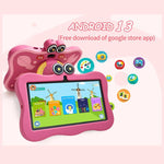 Máy tính bảng trẻ em WiFi 7 inch BDF với vỏ silicone hình cua, 2GB+32GB, Android 8.1 MTK6735 CPU lõi tứ, phích cắm Mỹ, 4GB+64GB