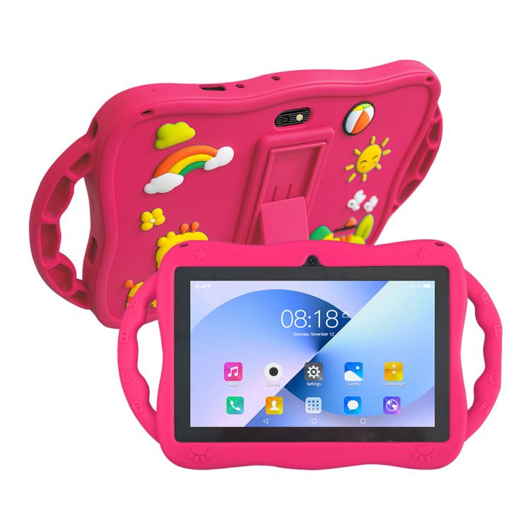 Máy tính bảng trẻ em WiFi 7 inch BDF với vỏ silicone hươu cao cổ, 1GB+16GB, Android 8.1 MTK6735 CPU lõi tứ, phích cắm Mỹ, 3GB+32GB