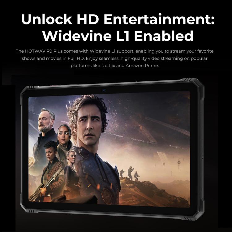 Máy tính bảng bền HOTWAV Tab R9 Plus IP68/IP69K, 8GB+512GB, 11 inch Android 14 Unisoc T7280 Octa Core 4G, Phiên bản toàn cầu với Google Play, phích cắm EU, Tab R9 Plus