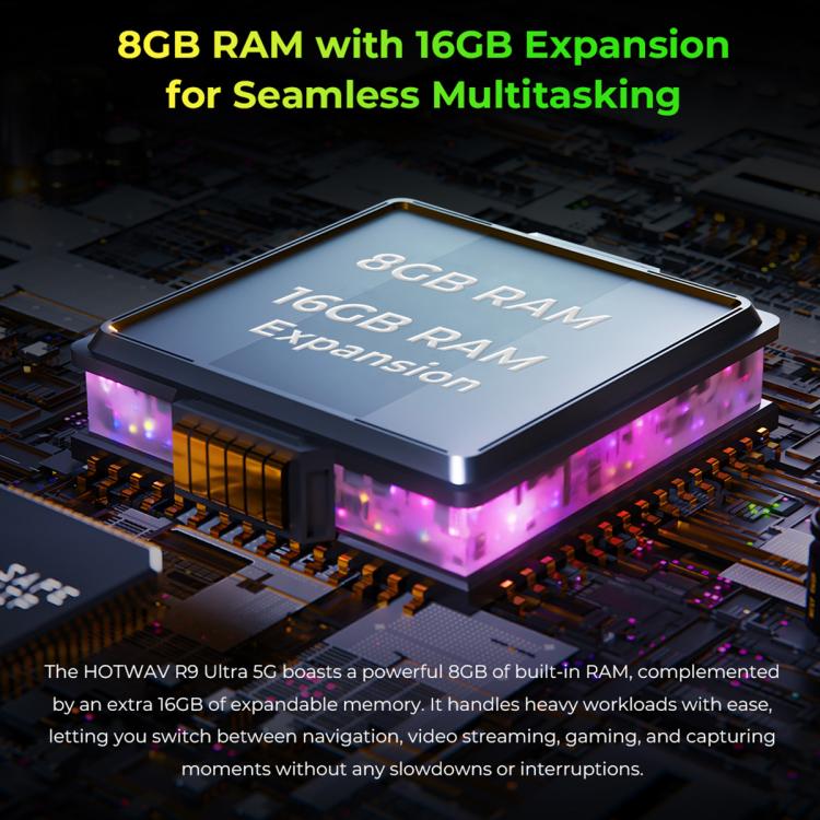 Máy tính bảng bền HOTWAV Tab R9 Ultra IP68/IP69K, 8GB+512GB, 11 inch Android 15 Unisoc T8200 Octa Core 5G, Phiên bản toàn cầu với Google Play, phích cắm EU, Tab R9 Ultra