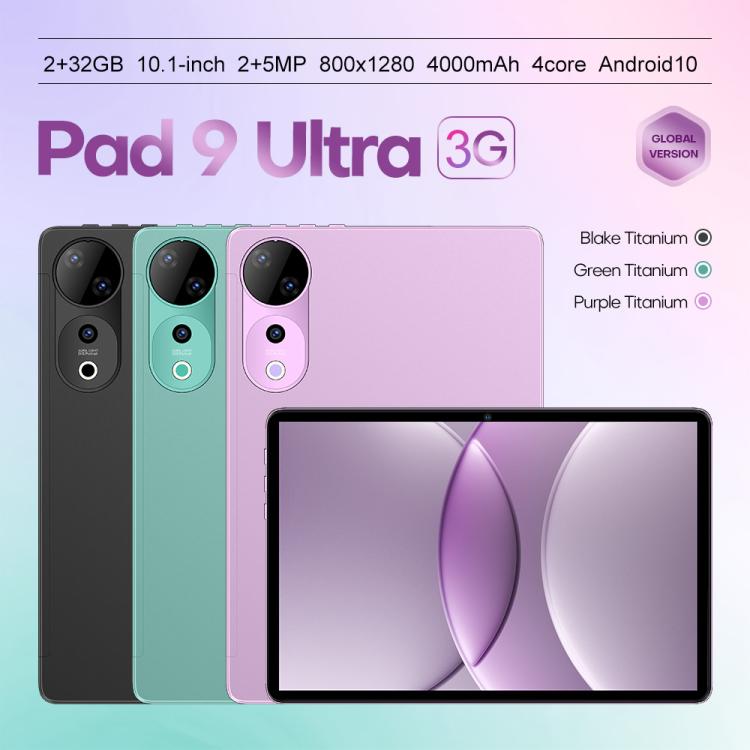 Pad 9 Ultra Máy tính bảng gọi điện 3G 10.1 inch, 2GB+32GB, Android 10 MTK6737 Quad Core, Phích cắm UK, Phích cắm UK