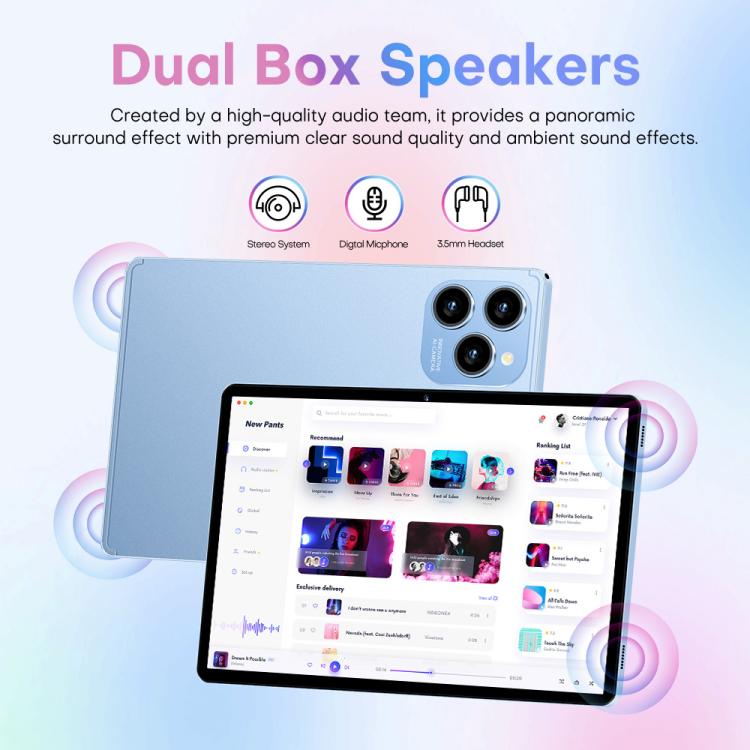 Bộ combo máy tính bảng Pad 8 Pro 10.1 inch 4G LTE, 4GB+32GB, Android 10 MT6755 Octa Core, kèm bàn phím / chuột / bao da, Phích cắm EU, Phích cắm EU