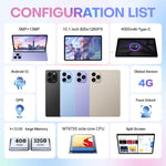 Bộ combo máy tính bảng Pad 8 Pro 10.1 inch 4G LTE, 4GB+32GB, Android 10 MT6755 Octa Core, kèm bàn phím / chuột / bao da, Phích cắm EU, Phích cắm EU