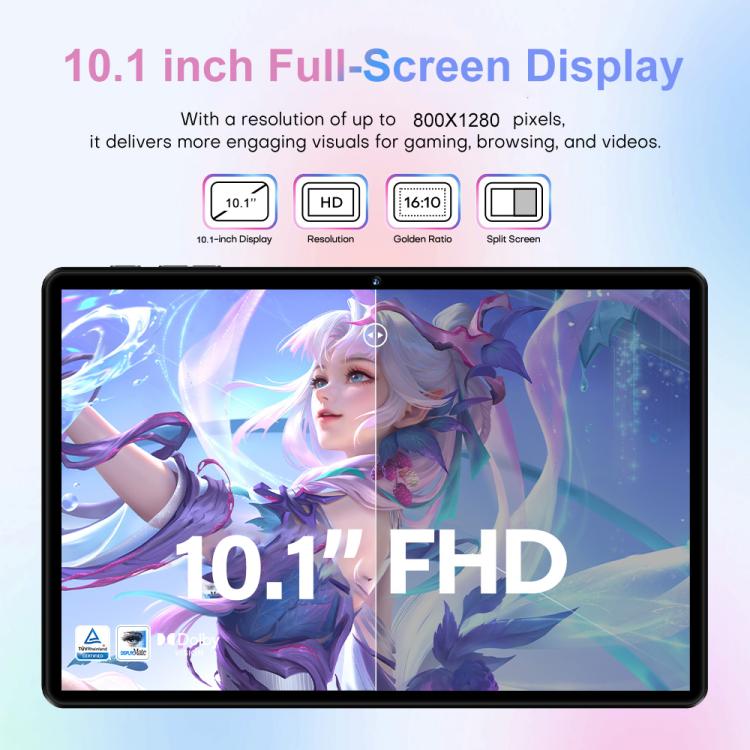 Bộ combo máy tính bảng Pad 8 Pro 10.1 inch 4G LTE, 4GB+32GB, Android 10 MT6755 Octa Core, kèm bàn phím / chuột / bao da, Phích cắm EU, Phích cắm EU