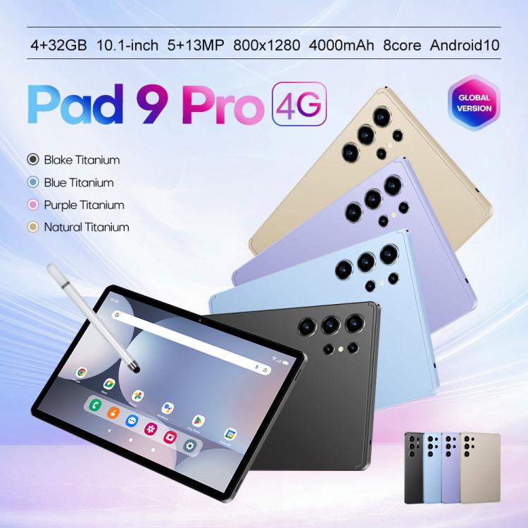 Bộ combo máy tính bảng Pad 9 Pro 10.1 inch 4G LTE, 4GB+32GB, Android 10 MT6755 Octa Core, kèm bàn phím / chuột / bao da, Phích cắm US, Phích cắm US