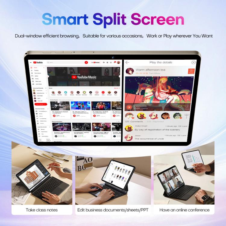 Bộ combo máy tính bảng Pad 9 Pro 10.1 inch 4G LTE, 4GB+32GB, Android 10 MT6755 Octa Core, kèm bàn phím / chuột / bao da, Phích cắm EU, Phích cắm EU