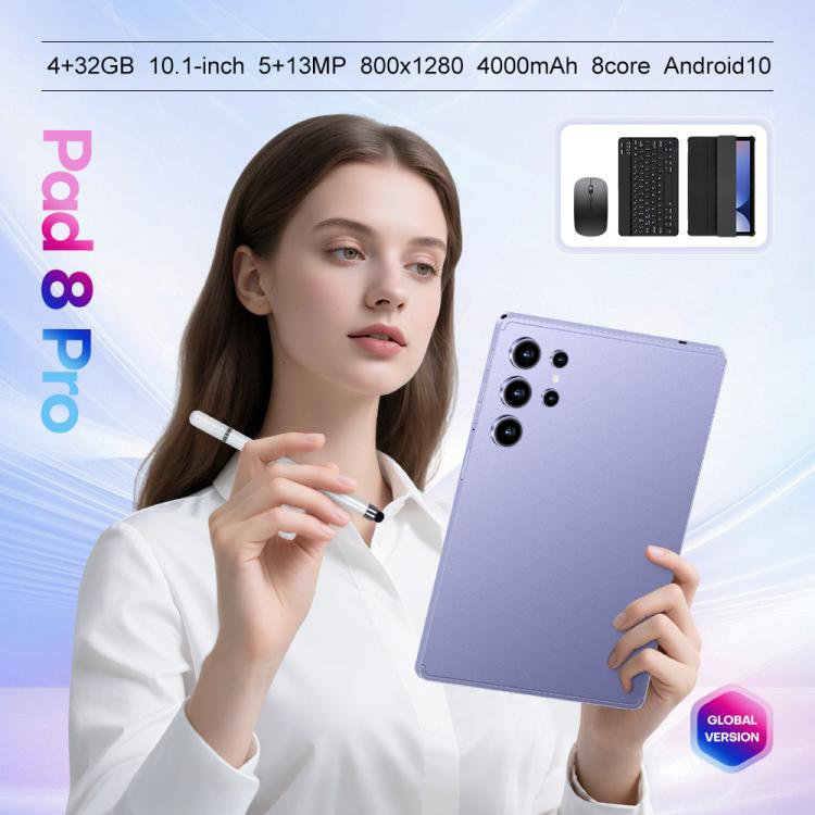 Bộ combo máy tính bảng Pad 9 Pro 10.1 inch 4G LTE, 4GB+32GB, Android 10 MT6755 Octa Core, kèm bàn phím / chuột / bao da, Phích cắm UK, Phích cắm UK