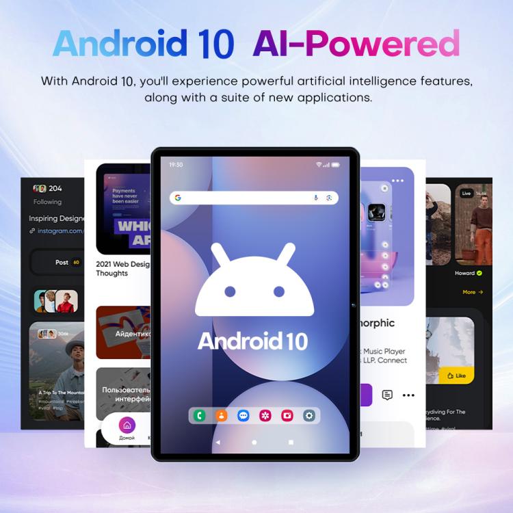 Bộ combo máy tính bảng Pad 9 Pro 10.1 inch 4G LTE, 4GB+32GB, Android 10 MT6755 Octa Core, kèm bàn phím / chuột / bao da, Phích cắm UK, Phích cắm UK