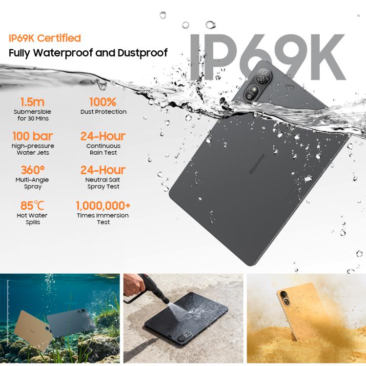 Máy tính bảng Blackview MEGA 12, 12GB+256GB, 12.2 inch Android 16 MediaTek Dimensity 7200 Octa Core, Mạng: 5G, Phiên bản toàn cầu có Google Play