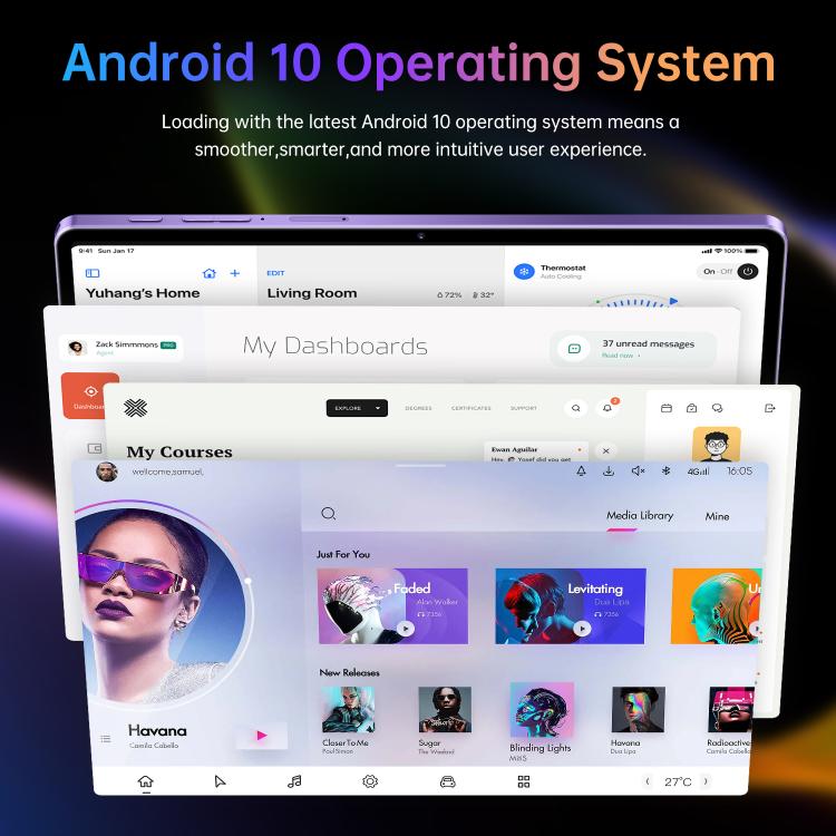 Pad 16 Pro 10.1 inch 4G LTE Tablet PC, 4GB+32GB, Android 10 MTK6755 Octa Core, AU Plug, AU Plug