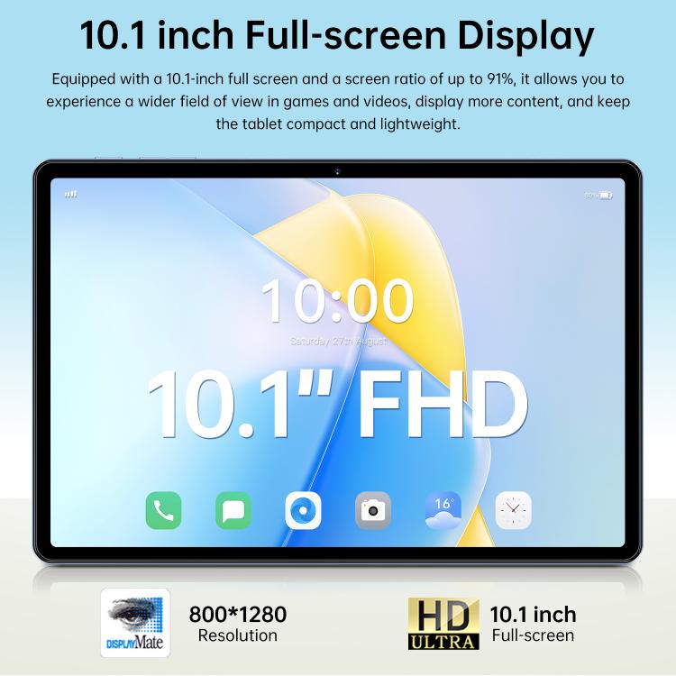 Máy tính bảng Pad 7 Pro 10.1 inch 4G LTE, 4GB+32GB, Android 10 MTK6755 Octa Core, phích cắm EU, phích cắm EU