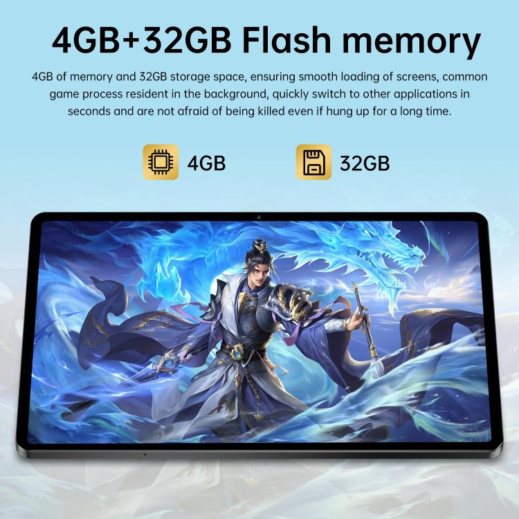 Máy tính bảng Pad 7 Pro 10.1 inch 4G LTE, 4GB+32GB, Android 10 MTK6755 Octa Core, phích cắm EU, phích cắm EU
