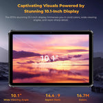 Máy tính bảng bền OUKITEL RT9 mạng 4G IP68/IP69K, 6GB+256GB, 11 inch Android 14 Unisoc T606 tám nhân, hỗ trợ SIM kép, phích cắm EU, RT9 6GB+256GB