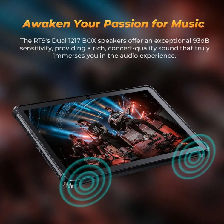 Máy tính bảng bền OUKITEL RT9 mạng 4G IP68/IP69K, 6GB+256GB, 11 inch Android 14 Unisoc T606 tám nhân, hỗ trợ SIM kép, phích cắm EU, RT9 6GB+256GB