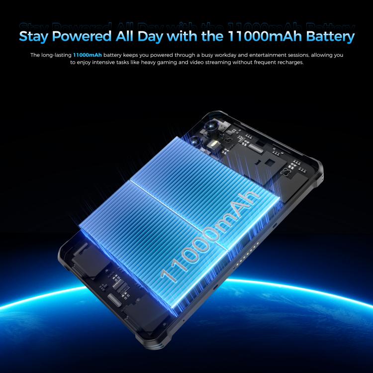 Máy tính bảng bền bỉ OUKITEL RT3 Plus mạng 4G IP68/IP69K, 4GB+128GB, màn hình 8.0 inch Android 15 MediaTek G81 tám nhân, hỗ trợ 2 SIM, cắm EU, RT3 Plus 4GB+128GB