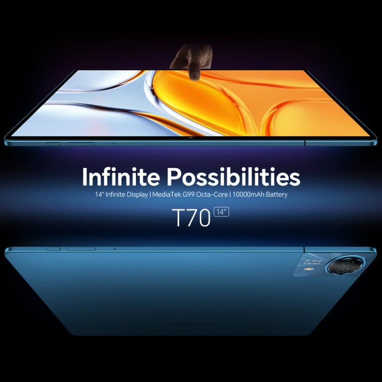 Máy tính bảng Teclast T70 4G LTE, 8GB+256GB, màn hình 14 inch Android 14 MediaTek Helio G99 Octa Core, hỗ trợ 2 SIM, T70