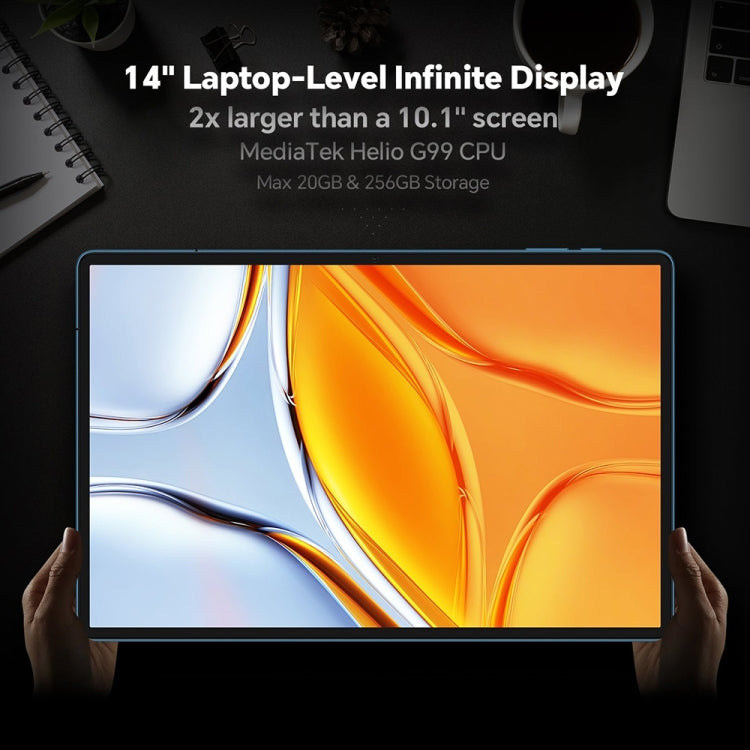 Máy tính bảng Teclast T70 4G LTE, 8GB+256GB, màn hình 14 inch Android 14 MediaTek Helio G99 Octa Core, hỗ trợ 2 SIM, T70