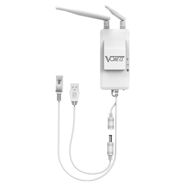 Cầu nối không dây mini VONETS VAP11S-5G 900Mbps WiFi Repeater với 2 ăng-ten và quạt