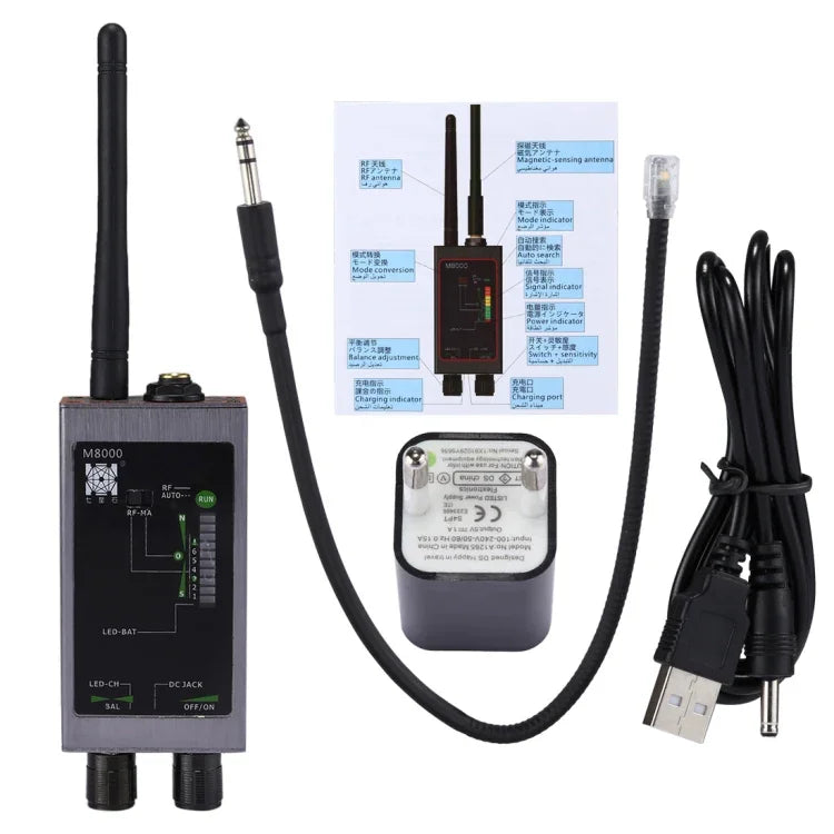 Máy dò đa chức năng M8000 Chống gián điệp, chống theo dõi, M8000