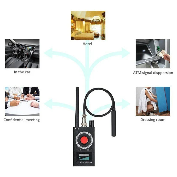 K18 Máy phát hiện GPS không dây chống quay lén, Máy phát hiện tín hiệu không dây K18
