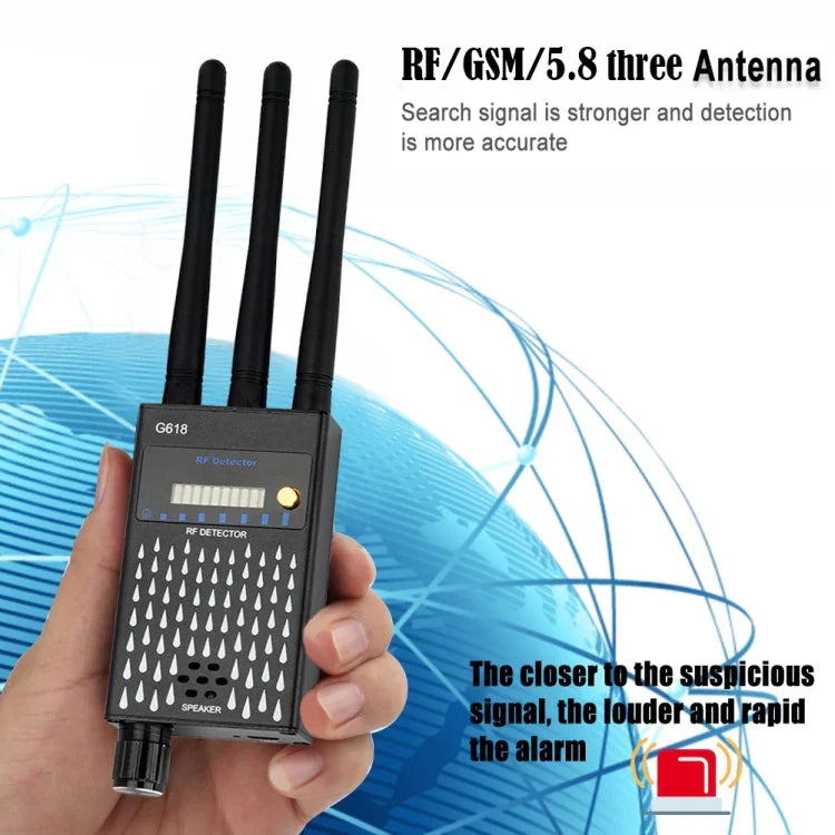 Máy phát hiện tín hiệu không dây GPS G618 Máy phát hiện camera WiFi