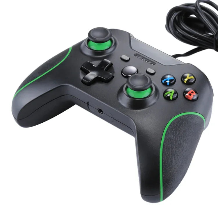 Tay cầm chơi game USB có dây cho máy chơi game XBOX ONE / PC / Laptop, Dài cáp: Khoảng 2.1m, HSY-008 (Màu đen)