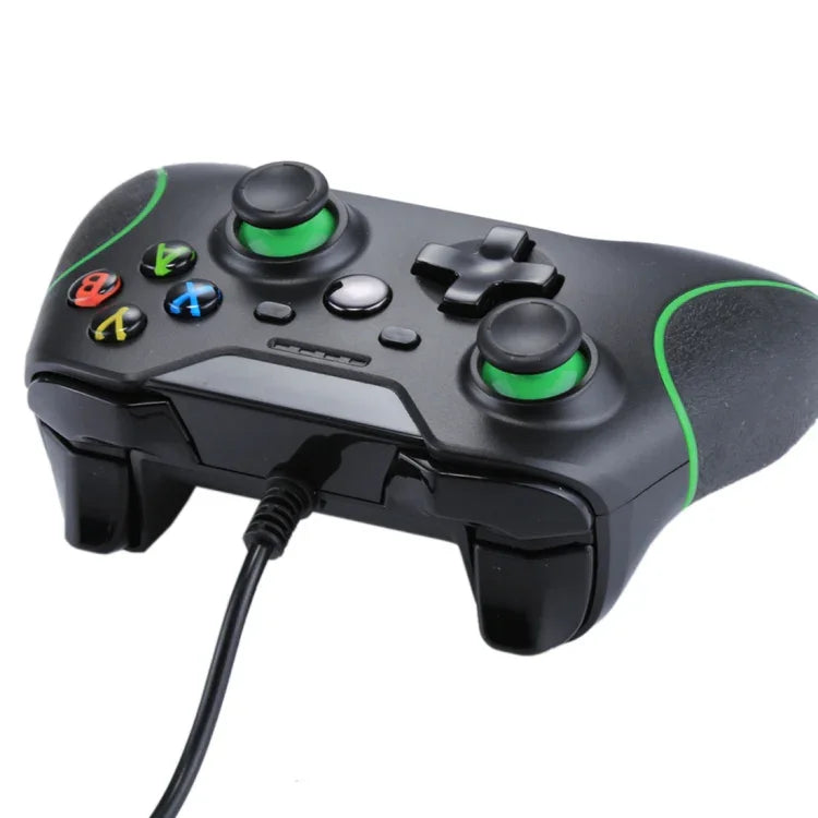 Tay cầm chơi game USB có dây cho máy chơi game XBOX ONE / PC / Laptop, Dài cáp: Khoảng 2.1m, HSY-008 (Màu đen)