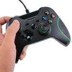 Tay cầm chơi game USB có dây cho máy chơi game XBOX ONE / PC / Laptop, Dài cáp: Khoảng 2.1m, HSY-008 (Màu đen)
