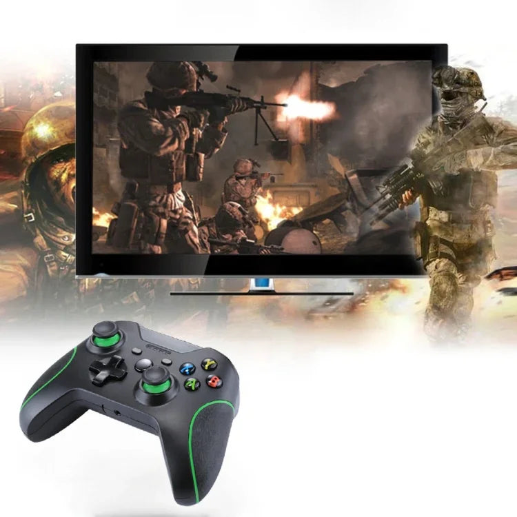 Tay cầm chơi game USB có dây cho máy chơi game XBOX ONE / PC / Laptop, Dài cáp: Khoảng 2.1m, HSY-008 (Màu đen)