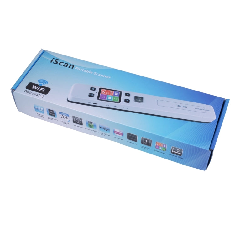 Máy quét cầm tay di động iScan02 Double Roller với màn hình LED, hỗ trợ 1050DPI / 600DPI / 300DPI / PDF / JPG / TF, iScan02 màu trắng, iScan02 màu đen