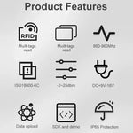 Đầu đọc / Ghi RFID Nhận dạng Thẻ Điện tử UHF ăng-ten tích hợp 7dbi, Kiểu: Cổng ảo USB, Cổng ảo USB