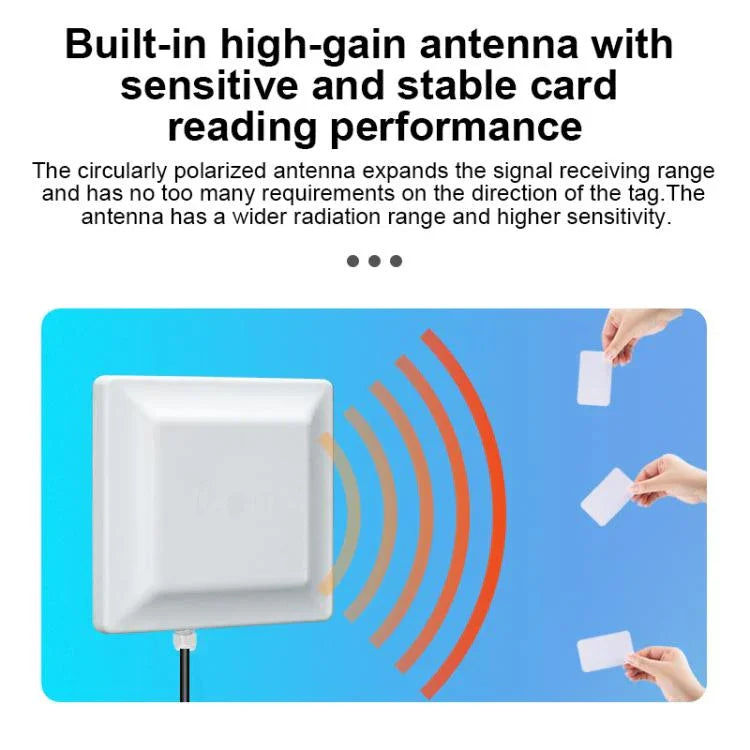 Đầu đọc / Ghi RFID Nhận dạng Thẻ Điện tử UHF ăng-ten tích hợp 7dbi, Kiểu: Cổng ảo USB, Cổng ảo USB