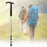 Gậy leo núi ba đoạn ngoài trời 132cm, màu bạc#132cm