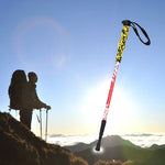 Gậy trekking nhôm ngoài trời điều chỉnh chiều cao 135cm, màu đỏ #135cm, màu xanh lá #135cm