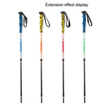 Gậy trekking nhôm ngoài trời điều chỉnh chiều cao 135cm, màu đỏ #135cm, màu xanh lá #135cm