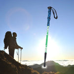 Gậy trekking nhôm ngoài trời điều chỉnh chiều cao 135cm, màu đỏ #135cm, màu xanh lá #135cm