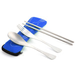 Bộ dao dĩa ngoài trời 3 món, màu xanh cỏ, xanh huỳnh quang, cam, tím, đỏ lớn, xanh nhạt, xanh đậm, đỏ hồng