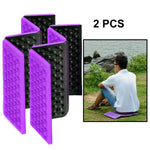 2 tấm đệm massage gấp di động ngoài trời, thảm ngồi picnic chống ẩm EVA, 2 cái (xanh đậm), 2 cái (xanh cỏ), 2 cái (cam), 2 cái (xanh dương), 2 cái (tím), 2 cái (đỏ)