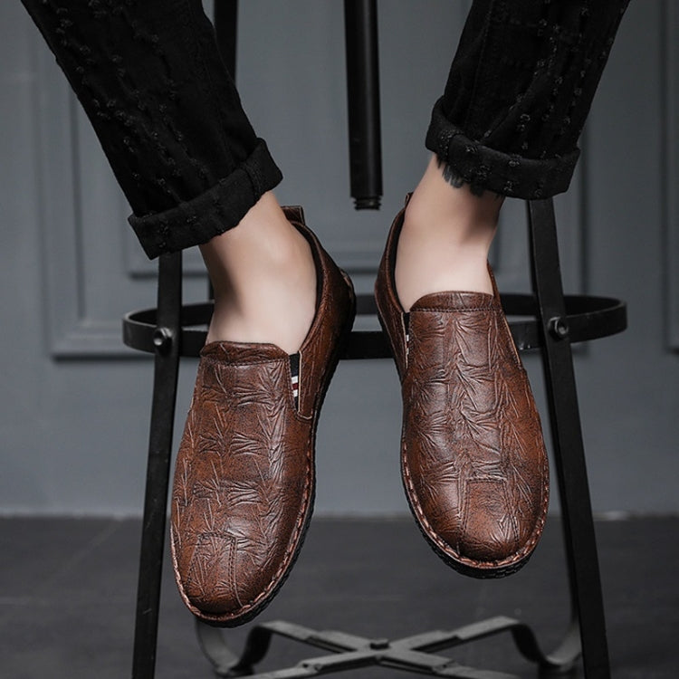 Giày da nam đầu tròn thoáng khí phong cách thường ngày, size 43
