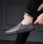 Giày da nam đầu tròn thoáng khí phong cách thường ngày, size 43