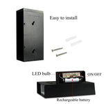 Đèn gắn tường năng lượng mặt trời 0.36W, 6 đèn LED, đèn biển số nhà, đèn hiên có tấm pin năng lượng mặt trời