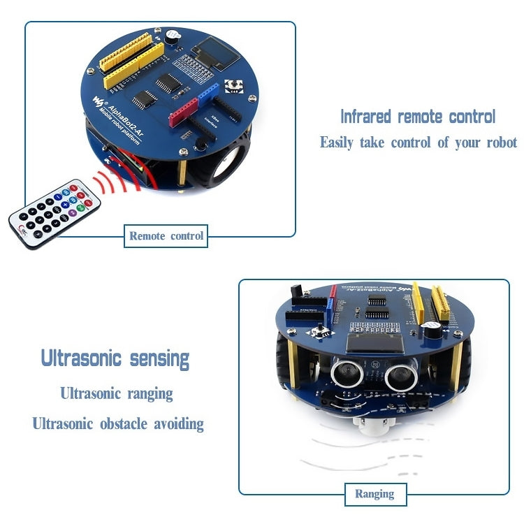 Bộ kit lắp ráp robot Waveshare AlphaBot2 cho Arduino (không kèm bộ điều khiển Arduino), dành cho Arduino (không kèm bộ điều khiển Arduino)