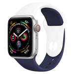 Dây Đeo Đồng Hồ Silicone Hai Màu cho Apple Watch Series 3 & 2 & 1 42mm (Xanh Nhạt + Hồng Nhạt)