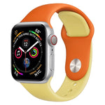 Dây Đeo Đồng Hồ Silicone Hai Màu cho Apple Watch Series 3 & 2 & 1 42mm (Xanh Nhạt + Hồng Nhạt)