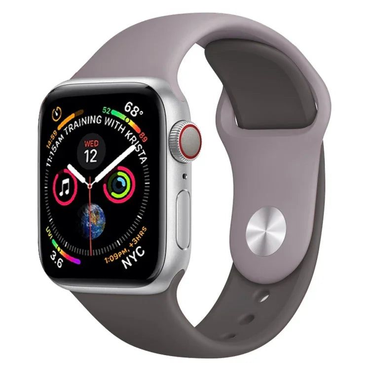 Dây Đeo Đồng Hồ Silicone Hai Màu cho Apple Watch Series 3 & 2 & 1 42mm (Xanh Nhạt + Hồng Nhạt)