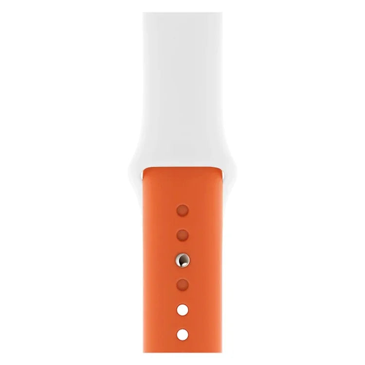 Dây Đeo Đồng Hồ Silicone Hai Màu cho Apple Watch Series 3 & 2 & 1 42mm (Xanh Nhạt + Hồng Nhạt)