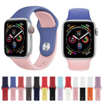 Dây Đeo Đồng Hồ Silicone Hai Màu cho Apple Watch Series 3 & 2 & 1 42mm (Xanh Nhạt + Hồng Nhạt)