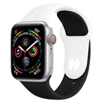 Dây đồng hồ silicone hai màu cho Apple Watch Series 3 & 2 & 1 38mm (Trắng + Đỏ)